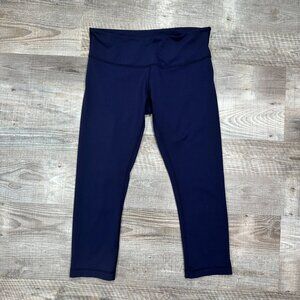 Lululemon Wunder Under Crop Leggings 21" Navy Women's Size 8